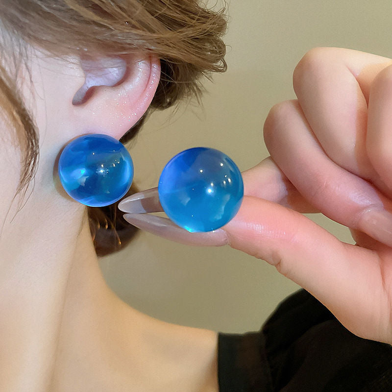 Beach Vacation Style Silver Needle Tassel Earrings Fashion Versatile Sweet Dopamine Earrings High-end Niche Earrings for Women