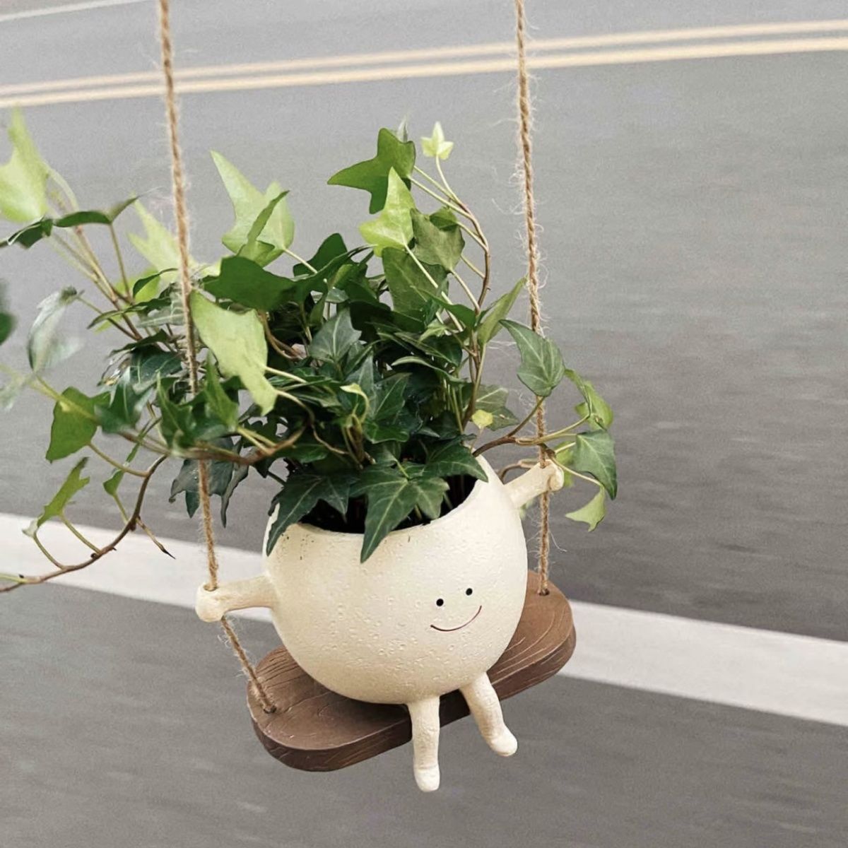 Succulent Flower Pot Cute Smiling Face Swing Flower Pot Personalized Decoration Creative Hanging Hydroponic Flower Pot Balcony Decoration