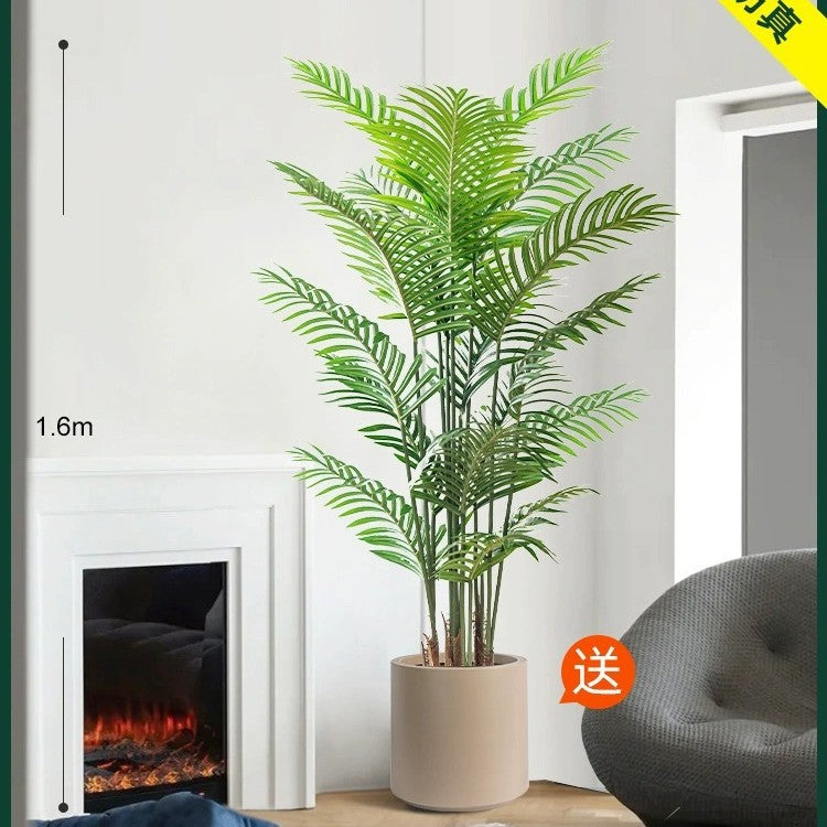 Artificial Green Plant High-End Light Luxury Anthurium Floor Potted Fake Flower Tree Indoor Living Room Bionic Plant Decorative Ornament