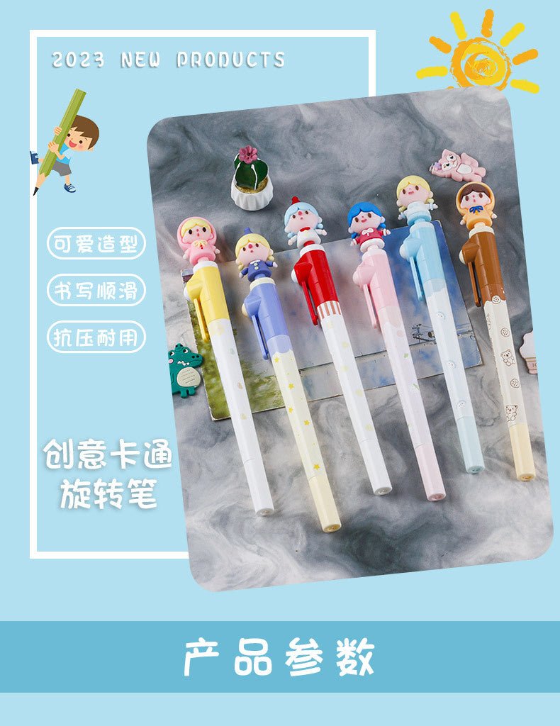 Factory Direct Sale Patrick SpongeBob SquarePants Rotating Pen Cute Gel Pen with Rotating Beads High-Value Student Stress Relief Pen
