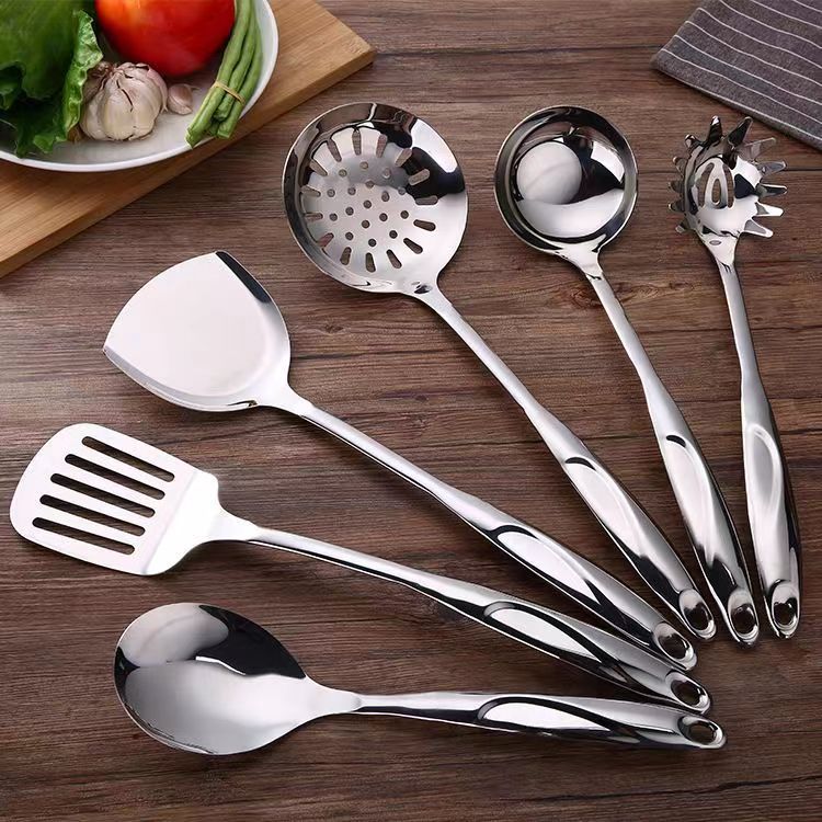 S High-quality stainless steel kitchenware cooking spatula and spoon set Spatula, Sauce Ladle, Soup Spoon, Pasta Spoon Manufacturer Wholesale