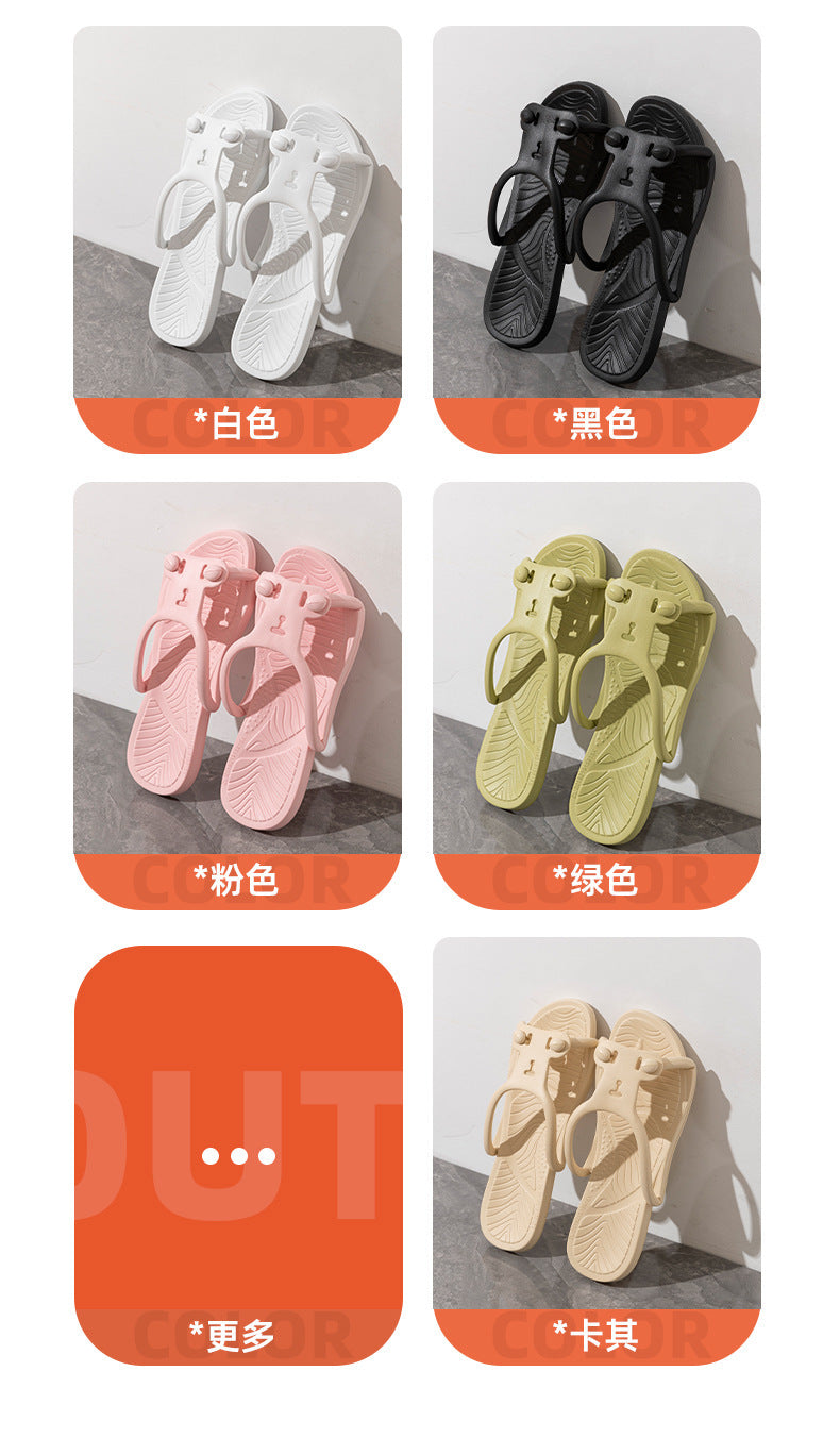 Foldable Travel Slippers for Women, Hotel Business Trip, Home Bathroom, Couple's One-Word Slippers, Portable Travel Slippers for Men