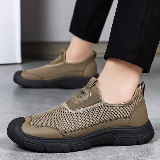 Men's Breathable Casual Shoes Summer New Fashion Sports Shoes Dropshipping Versatile Single Shoes Soft Sole Comfortable Dad Shoes