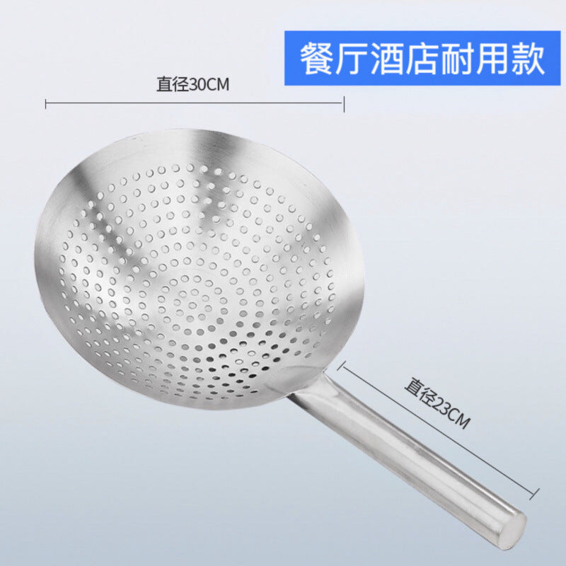 Extra Large Thickened Stainless Steel Strainer for Home Use, Noodle Strainer, Dumpling Strainer, Large Kitchen Oil Strainer, Sieve