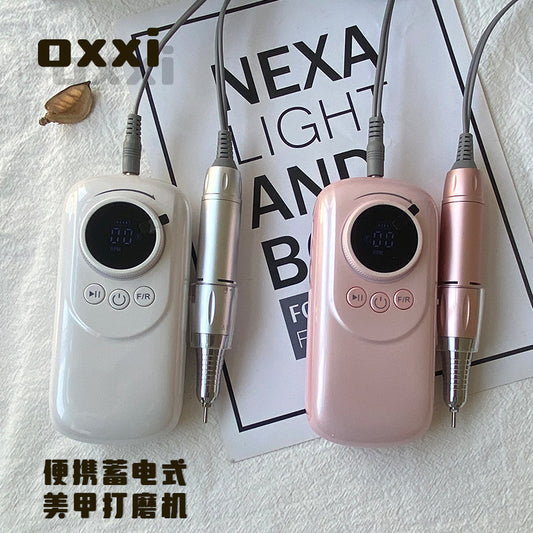 OXXI Japanese Style Rechargeable Portable Cuticle Remover Nail Polish Remover Nail Drill Machine for Nail Salon Use