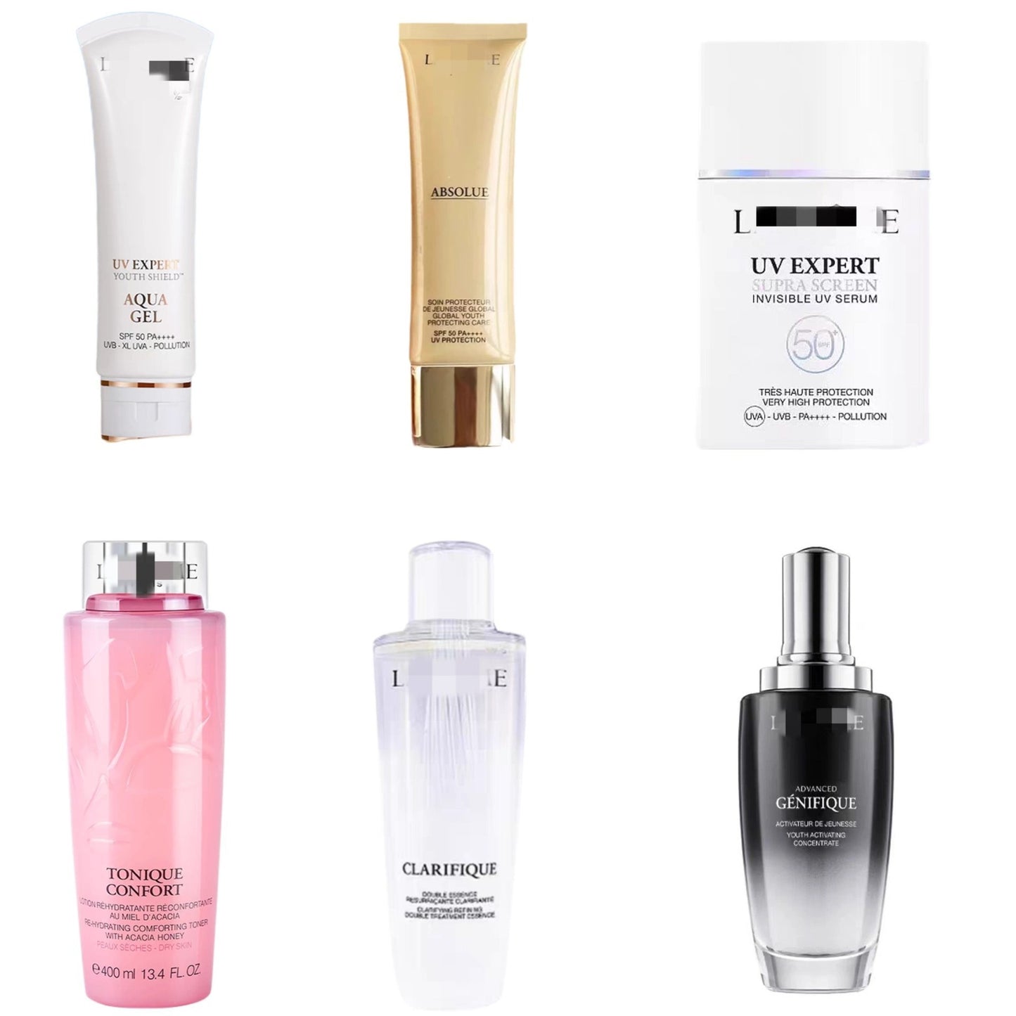 Genuine Orchid.Kou Xiaobai Tube Aurora Sunscreen40ml Pure Water Emulsion Facial Cleanser Cream Powder Water Black Bottle Base Serum