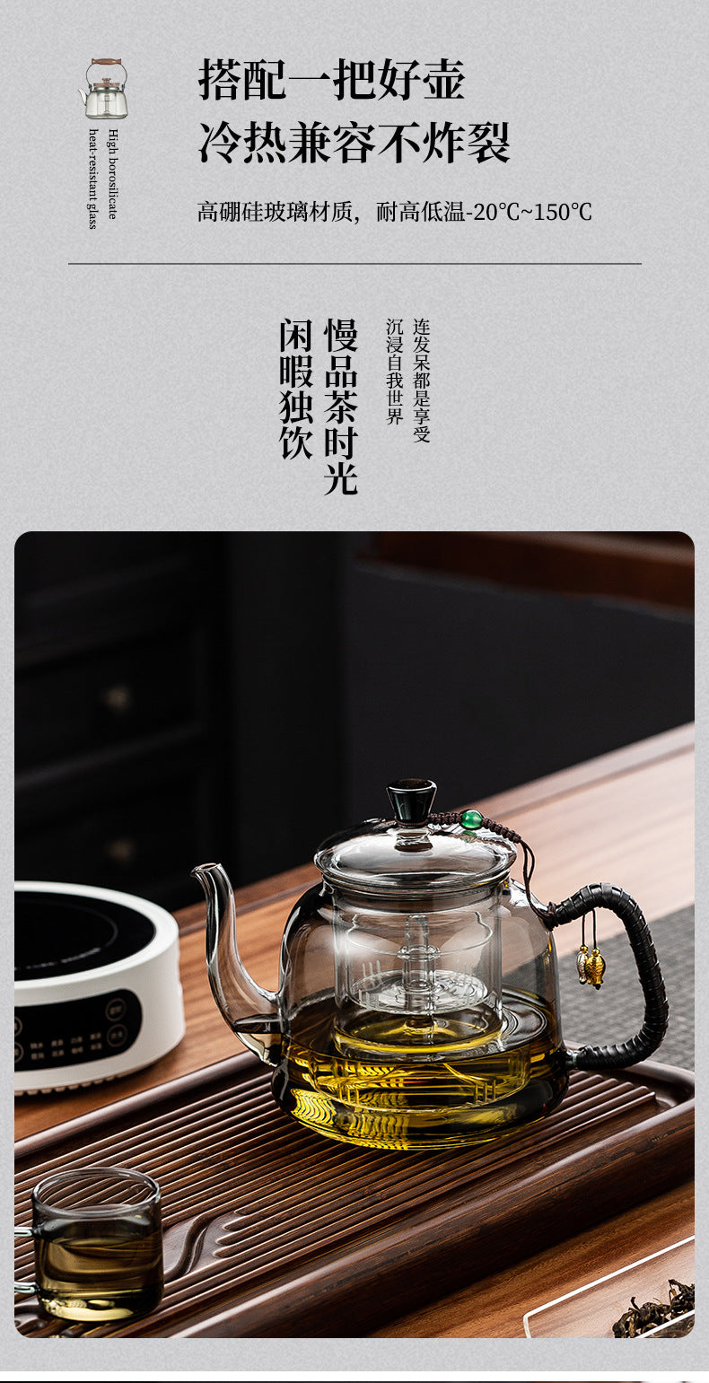 High Borosilicate Glass Teapot Thickened Heat-Resistant Electric Ceramic Stove Large Capacity Tea Set Tea Brewing Pot Single Pot Manufacturer