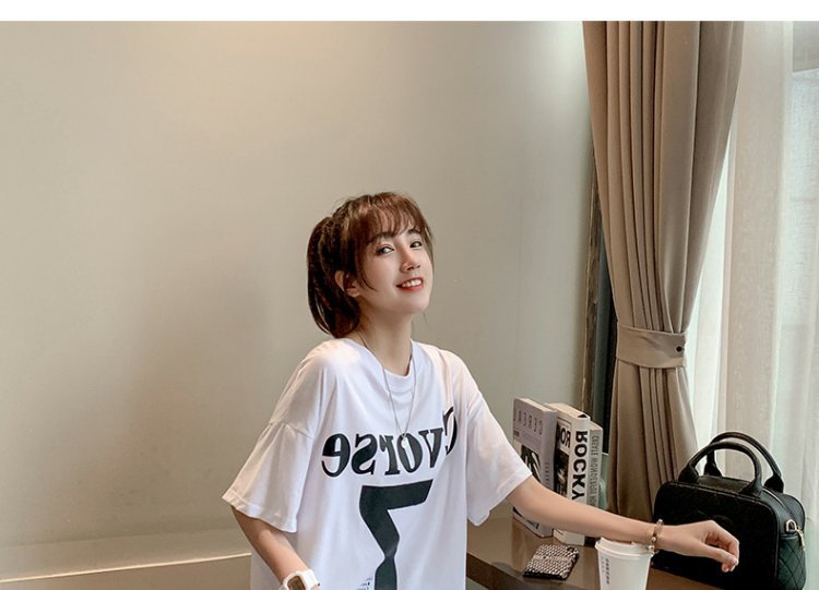 Summer Korea200Jin Fat mm Dress Women's Long Backless Loose Maxi Dress Plus Size Short Sleeve Maternity T T-shirt Skirt