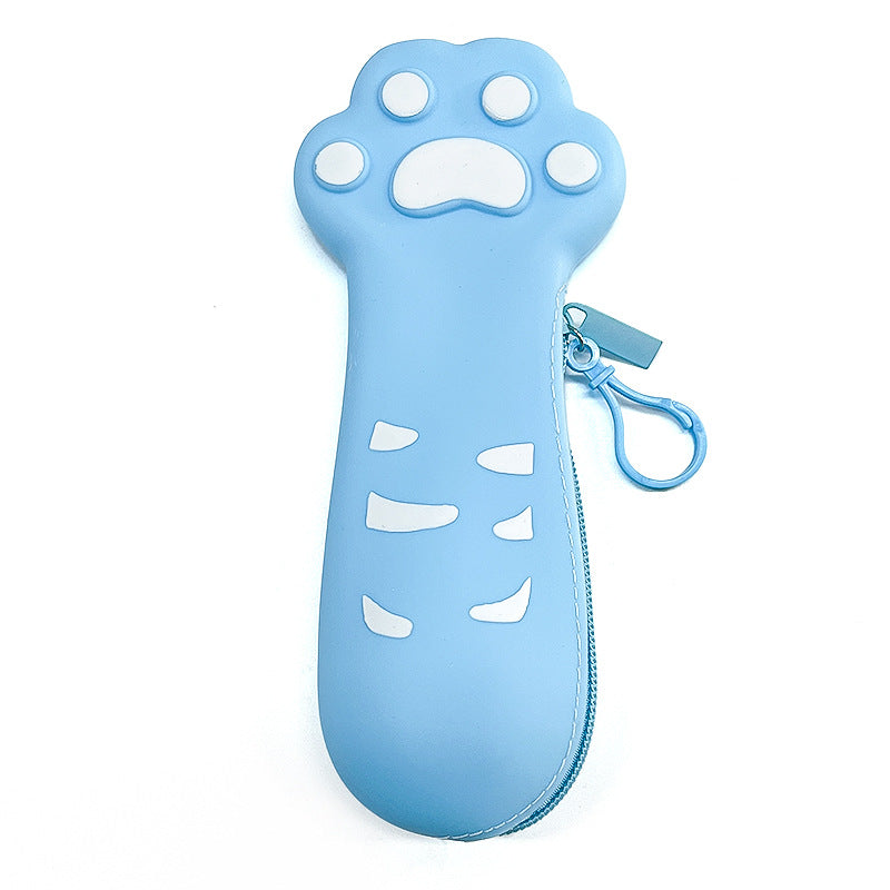 Leden Silicone Cat Paw Pencil Case Study Supplies Pencil Box Good Stationery Box Elementary School Student Stationery Bag Creative Stationery http://detail.1688.com/offer/857407678709.html