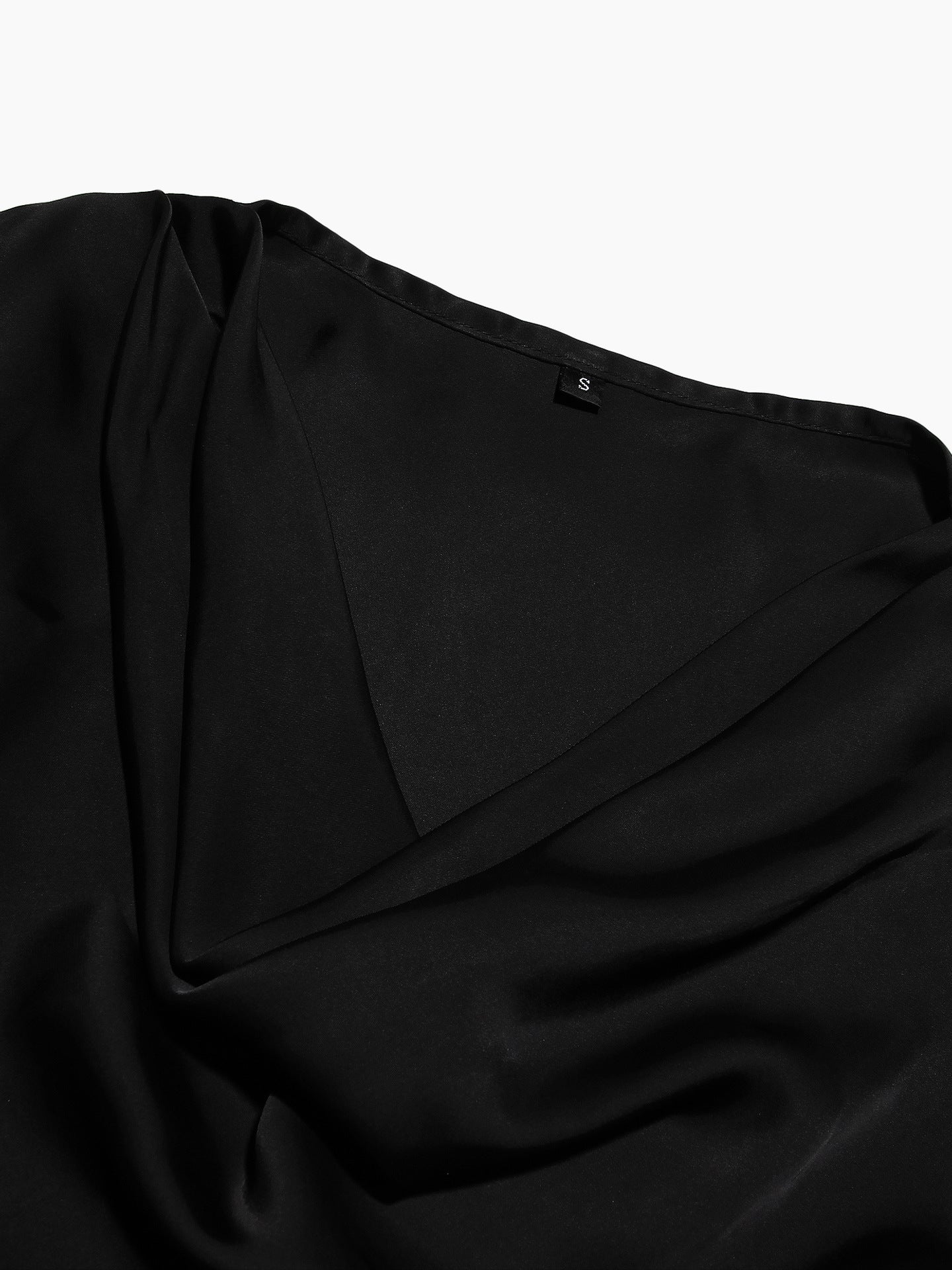 Pear-shaped Body Wear Women's Long-sleeved Loose Belted Waist Black Long Dress High-end Sense of Temperament Style Dress for Women