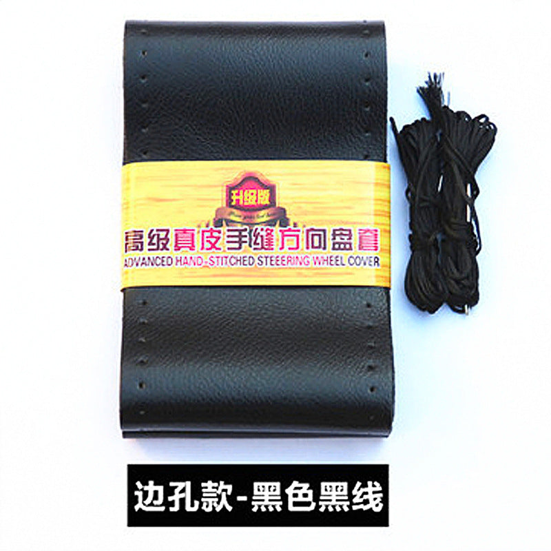 Genuine Leather Steering Wheel Cover Car Cowhide Grip Cover All Season Universal New