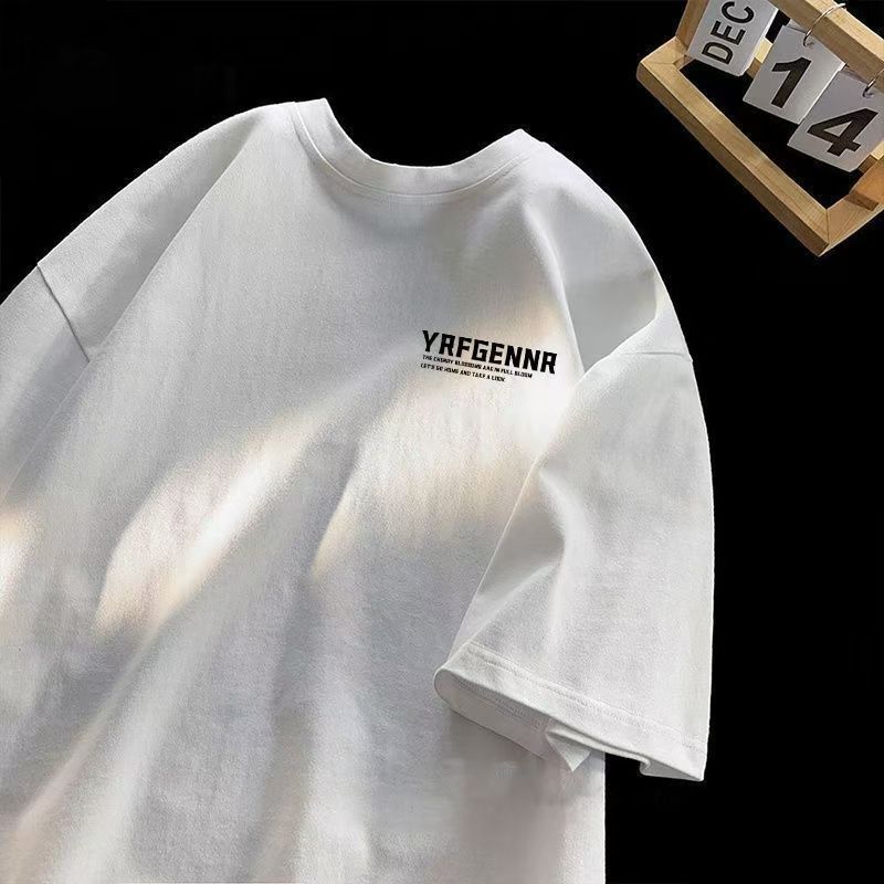Men's Short Sleeve t T-shirt Ice Silk Short Sleeve Men T T Shirt Summer round Neck Bottoming Shirt Casual All-Matching and Handsome Short t Men's T-shirt