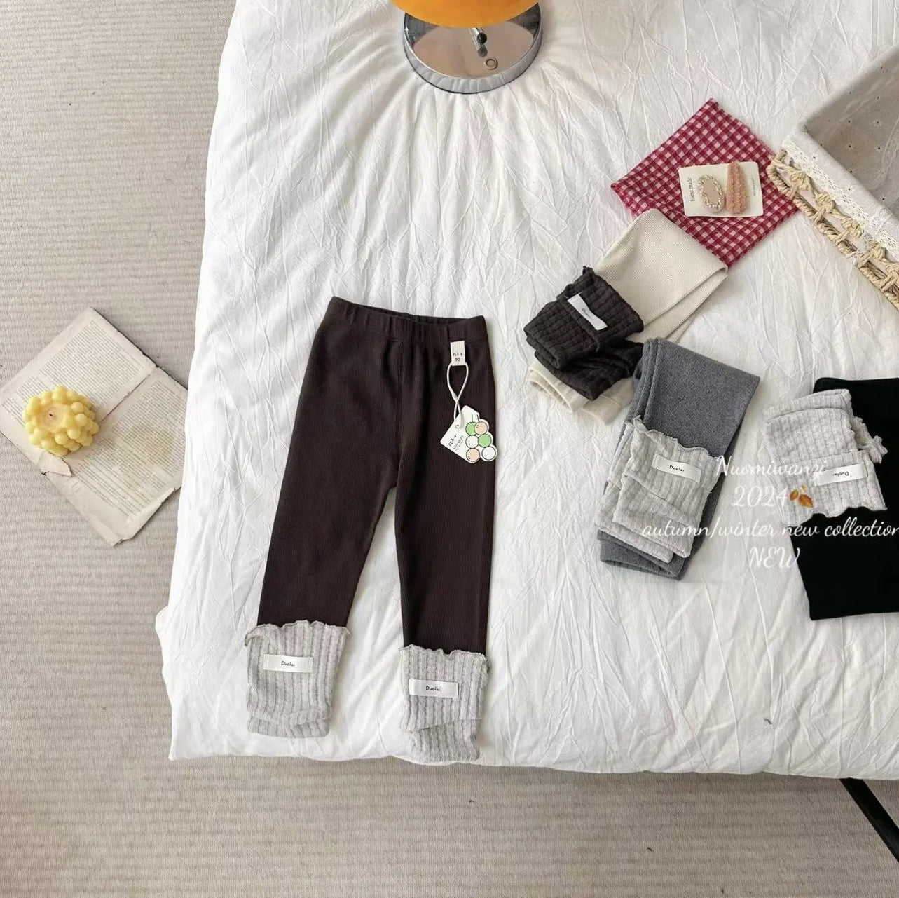 Sweet Little Chef2025Autumn New Children's Korean Style Versatile Stylish Patchwork Base Casual Pants Girls' Trendy Pants