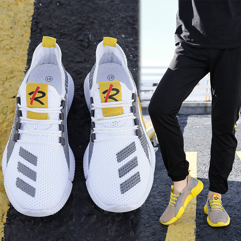 Men's Sneakers2024Spring New Trendy Casual Shoes Running Shoes Couple Shoes Mesh Flyknit Shoes Export