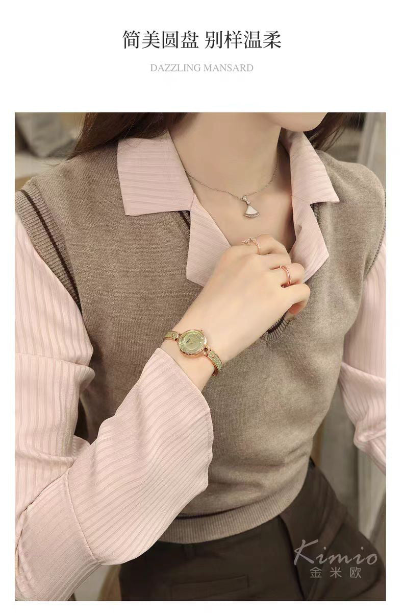 Dishidu Dishidu Women's Watch Bracelet Watch Exquisite Compact Women's Light Luxury Niche Quartz Women's Watch High Aesthetic