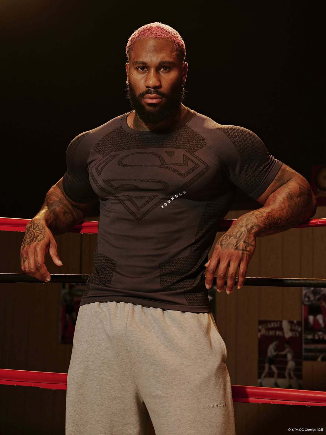 YOUNGLA New American-style Muscle Fitness Men's Sports Short Sleeve Casual Running Quick-dry Breathable Tight-fitting Shirt t T-shirt