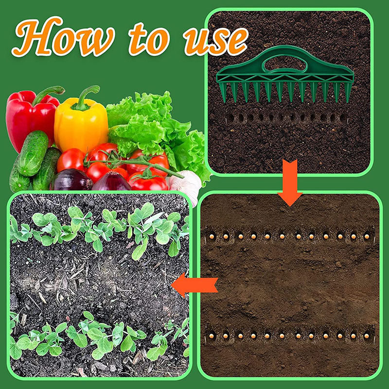 Seeding Hole Puncher Soil Quick Hole Puncher Gardening Seed Spacing Tool Vegetable Plant Seeding、Cuttings