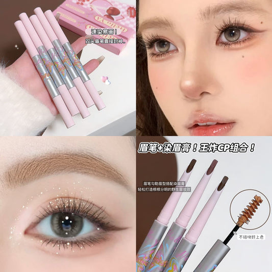 Hello YA Smart Dual-Head Eyebrow Dye Light Color Wild Eyebrow Pencil Natural Waterproof Sweatproof Long-Lasting Non-Fading1205