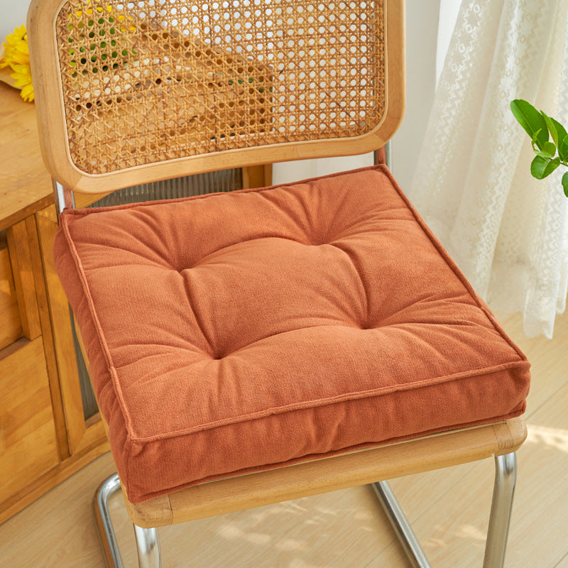 Northern Europe ins Solid Color Cushion Office Chenille Thickened Chair Pad Bedroom Bay Window Cushion Tatami Futon