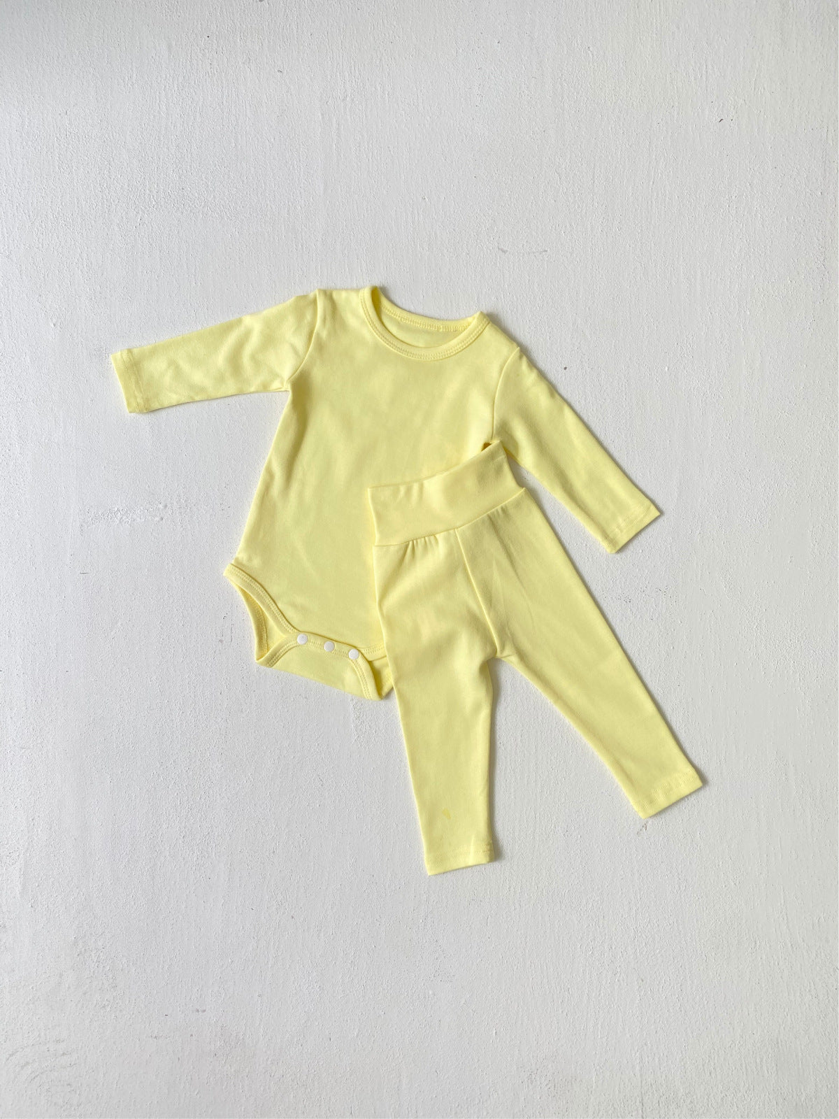 Baby Romper Spring and Autumn a High-Waist Belly Protection Pants Set Baby Spring and Autumn Triangle Romper Bodysuit Jumpsuit