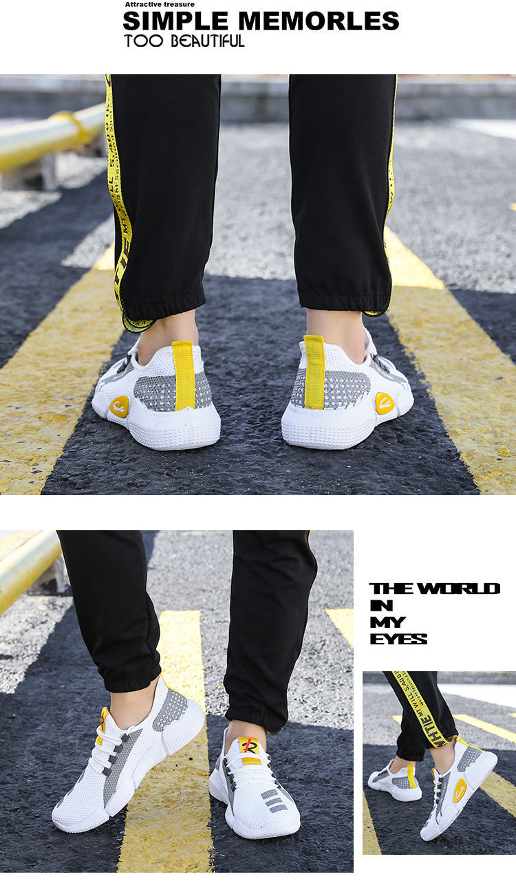 Men's Sneakers2024Spring New Trendy Casual Shoes Running Shoes Couple Shoes Mesh Flyknit Shoes Export