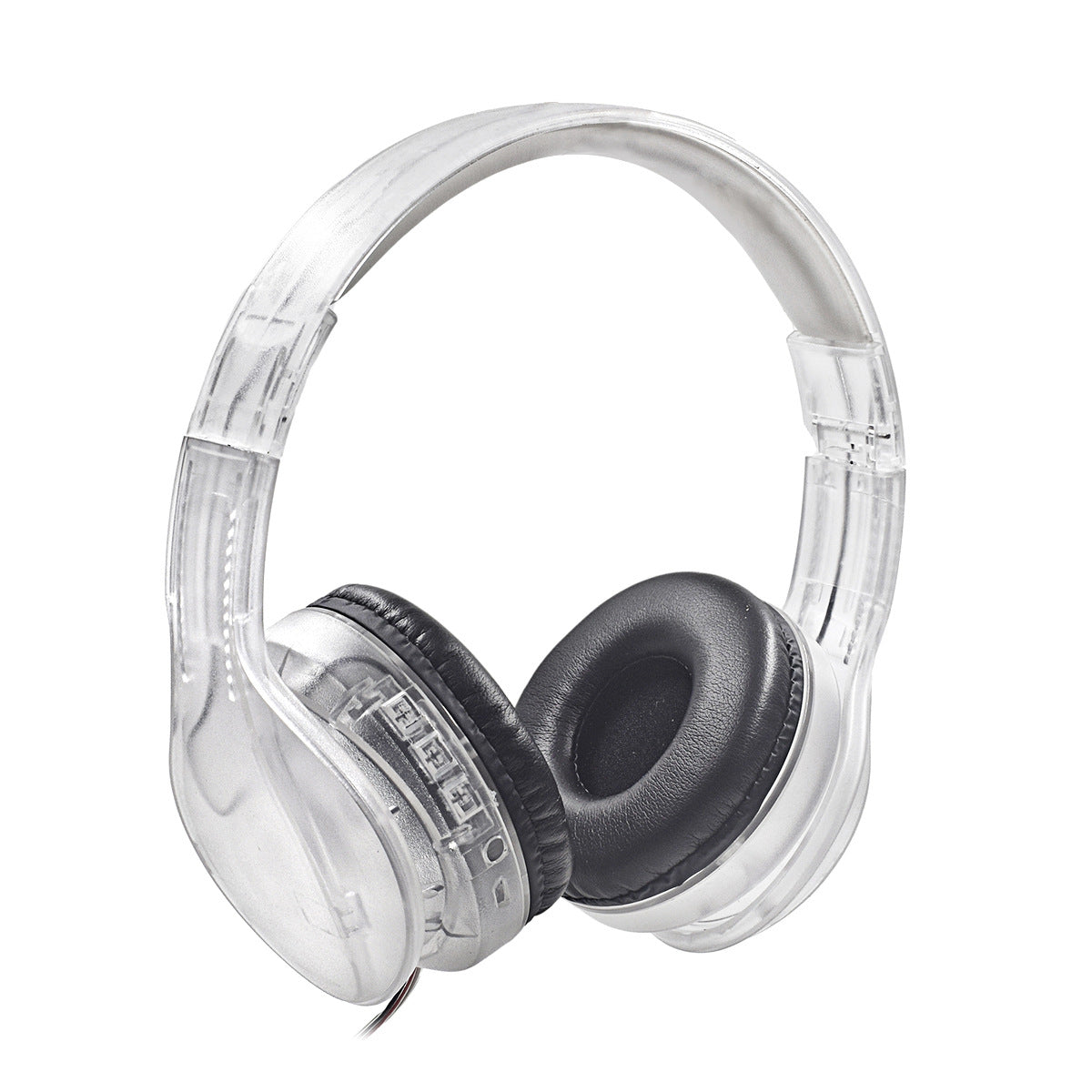 Cross-border New Transparent Headset Bluetooth Earphones Wired Gaming Bluetooth Earphones Noise Cancelling Headset