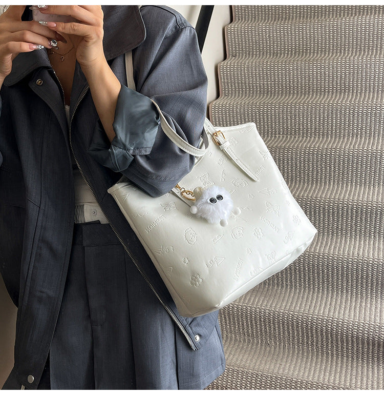 Women's High-Grade Bag2025Spring Birthday Gift Puppy Tote Bag Large Capacity Women's Bag Commuting Crossbody Bag