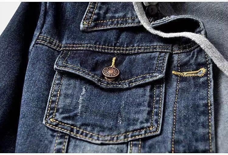 In-stock Short Cotton Jacket2025Winter Fleece-Lined New Cotton Jacket Loose Korean Style Denim Fur Collar Thickened Coat for Women