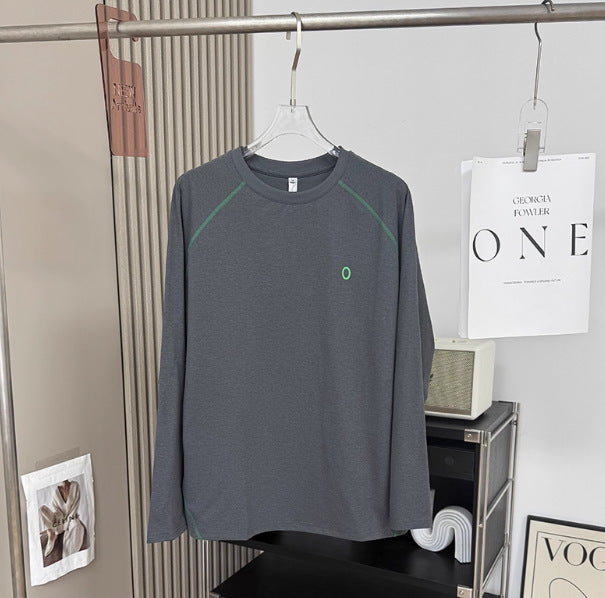 25Autumn New Color-Block Sunscreen!Men's Thin Quick-Dry Sports Cycling Outdoor Cool Feel Raglan Sleeve Base Shirt Long Sleeve T T-shirt