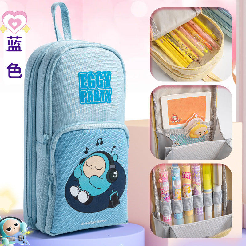 Genuine Egg Party Multi-layer School Bag Pencil Case Back-to-School Season High Appearance Large Capacity Dirt-resistant Cute Student Stationery Box http://detail.1688.com/offer/856449372246.html