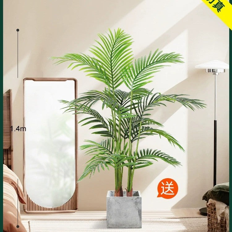 Artificial Green Plant High-End Light Luxury Anthurium Floor Potted Fake Flower Tree Indoor Living Room Bionic Plant Decorative Ornament