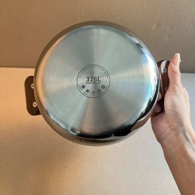 For one person316Stainless Steel Baby Food Supplement Pot Small Milk Pot Household Baby Steaming and Cooking Integrated Soup Pot Steamer
