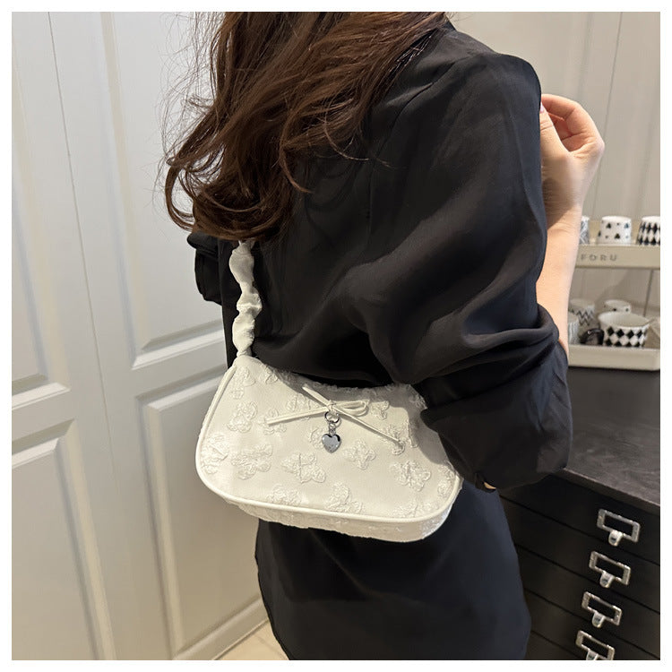 French Niche Bag for Women2025Summer New Fashion ins Sweet Cool Girl Versatile Fashion Single Shoulder Bag Underarm Bag