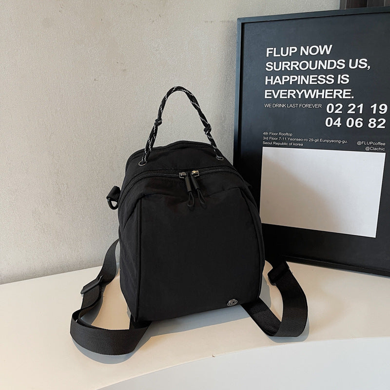 Cross-Border New Japanese Style Shell Small Backpack for Women, Commuting Versatile Crossbody Shoulder Bag, Fashionable Casual Mini Backpack