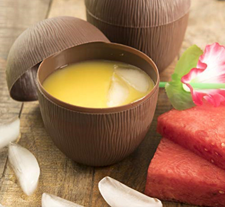 Amazon Hawaiian Party Decoration500ml Coconut Cup Hibiscus Fruit Cup Pineapple Cup Beverage Cup