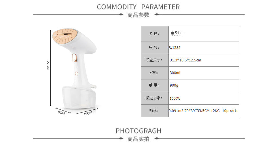Cross-border European Standard Handheld Household Steam Iron Small Travel Portable Vertical Ironing Machine1600W Wholesale