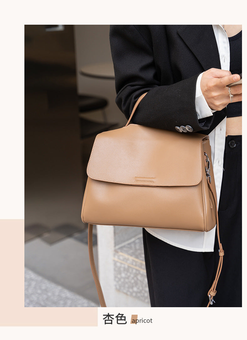 Cross-border Tote Bag for Women2024Summer new soft leather large capacity niche high-end genuine leather single shoulder crossbody bag