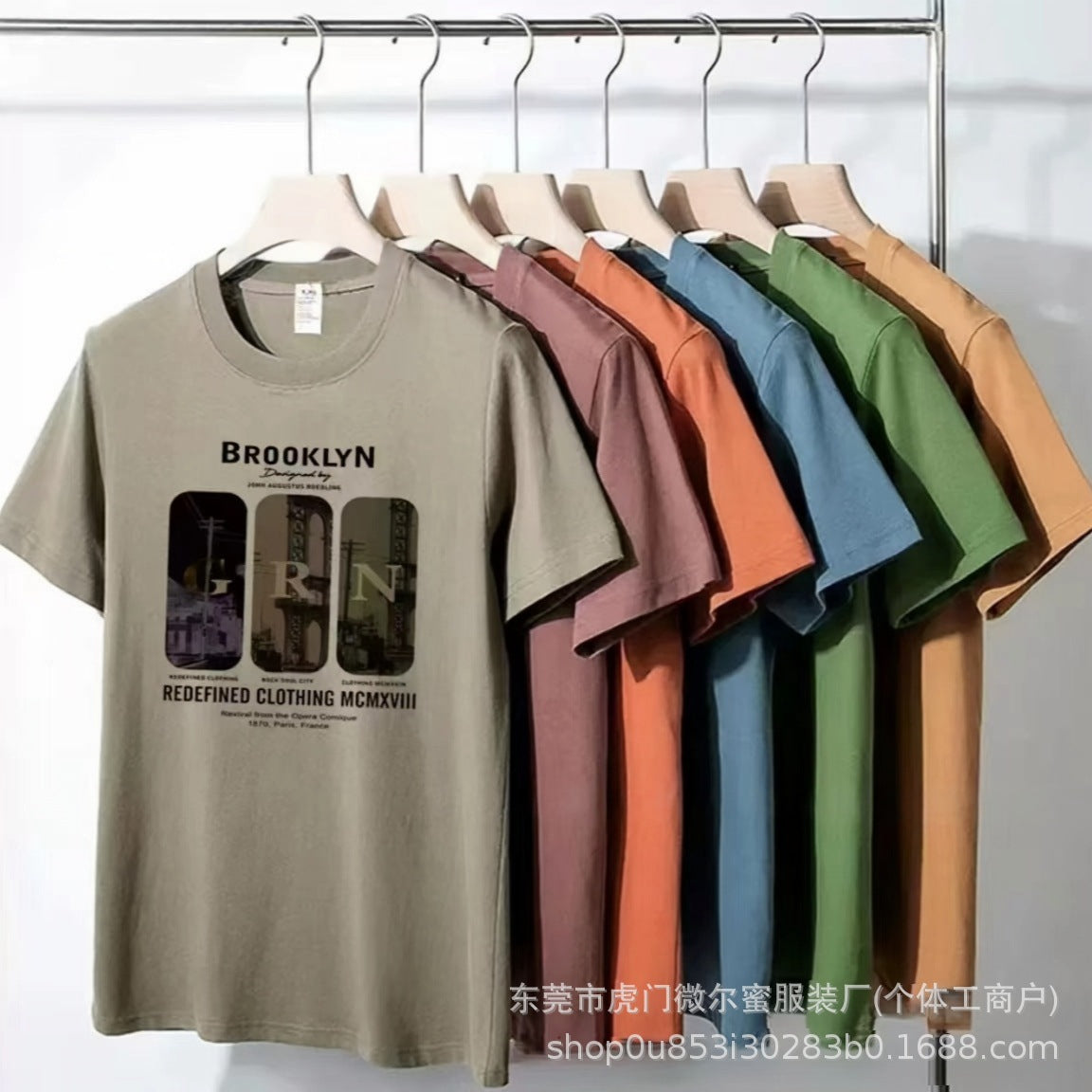 1688Wholesale Summer Men's Clothing Short Sleeve Loose Casual Men's Fashion T Shirt Running Around Selling Goods