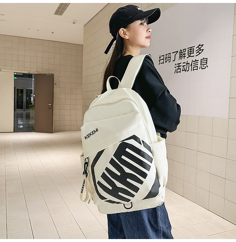 Cross-border Trade Casual Backpack Trendy Letter Waterproof Backpack Large-capacity outdoor travel high-value backpack http://detail.1688.com/offer/972131324440.html
