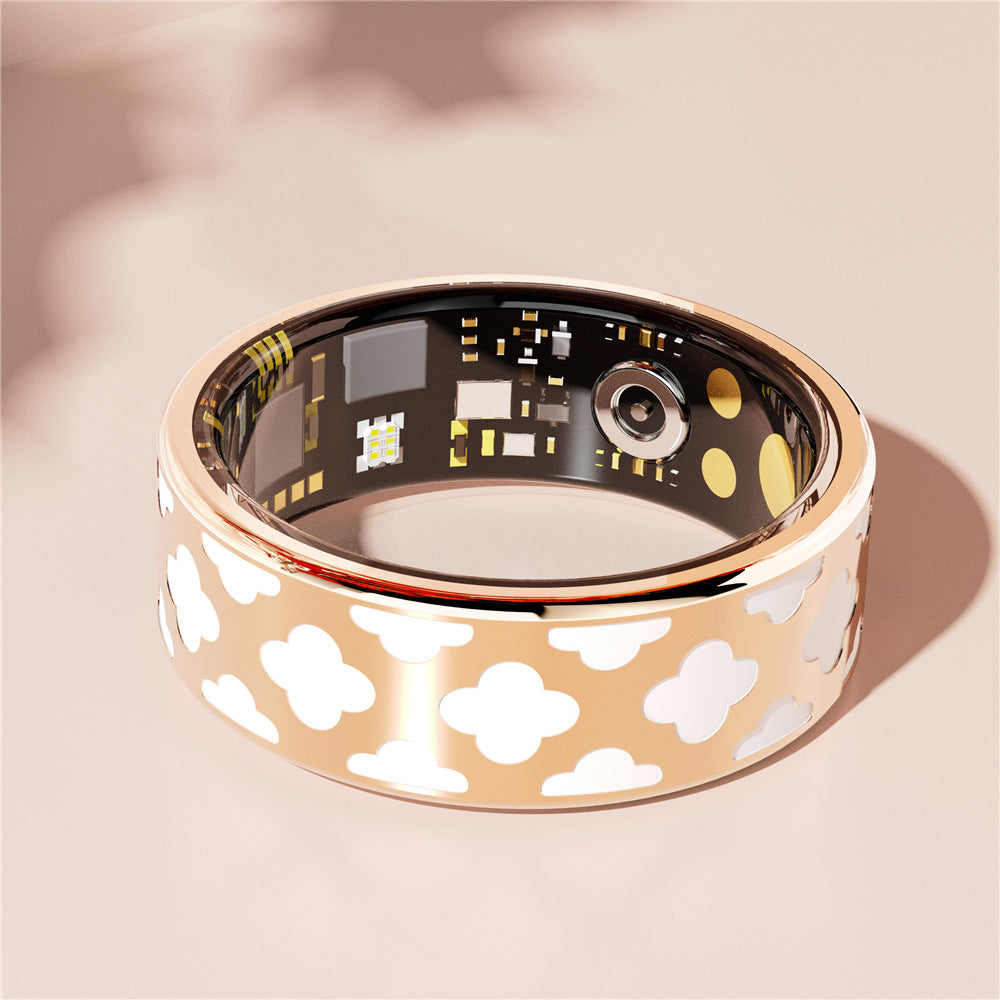 Cross-Border Hot-Selling Niche Black Technology R10M Enamel Color Smart Ring Heart Rate Blood Oxygen Sleep Monitoring Sports Photo