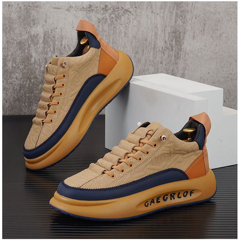 Leather men’s casual durable slip-on shoes