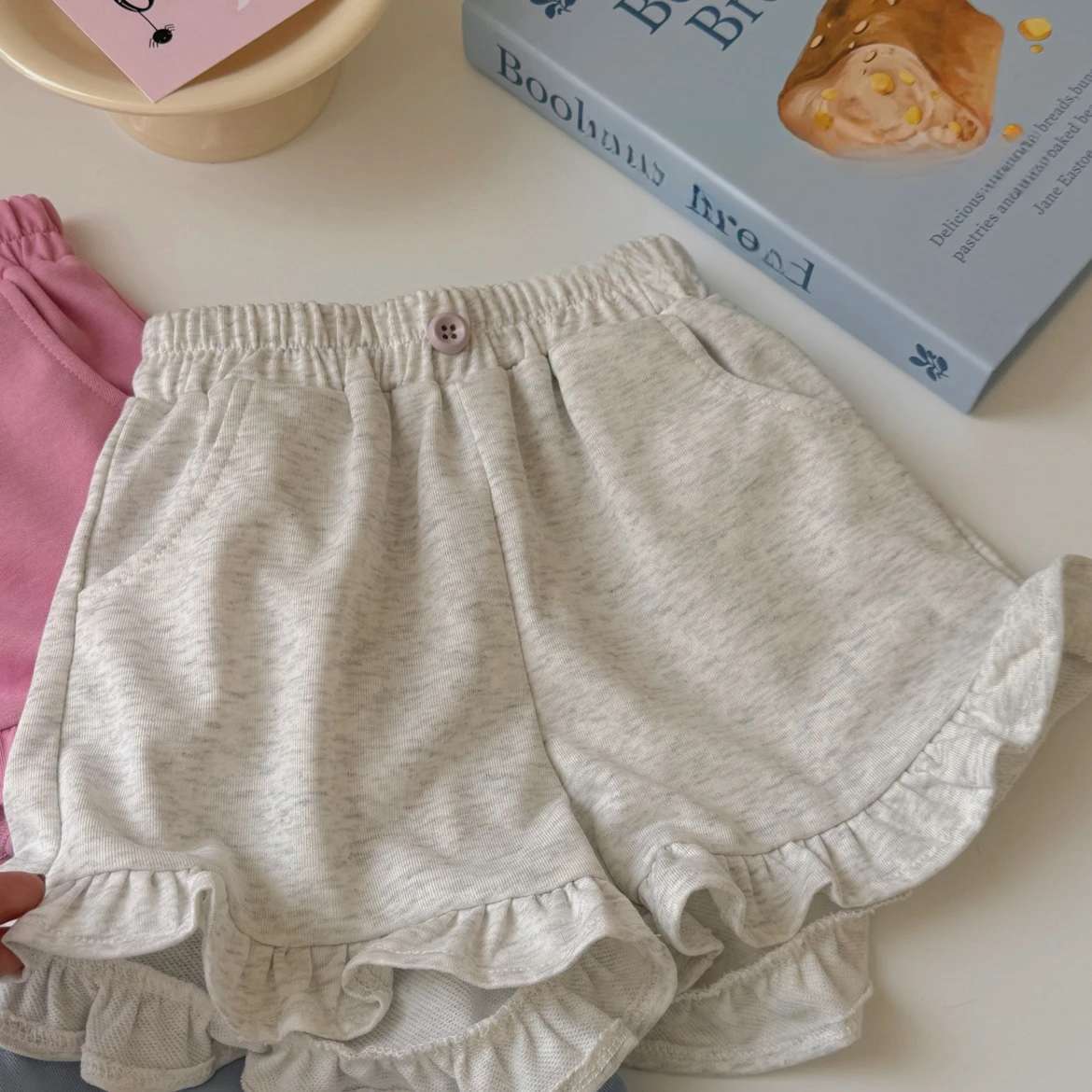 Shorts2024New Style Girls' Summer Outfit Pure Cotton Loose Fit Internet Celebrity Thin Fashionable Versatile Girl's Lace Pants