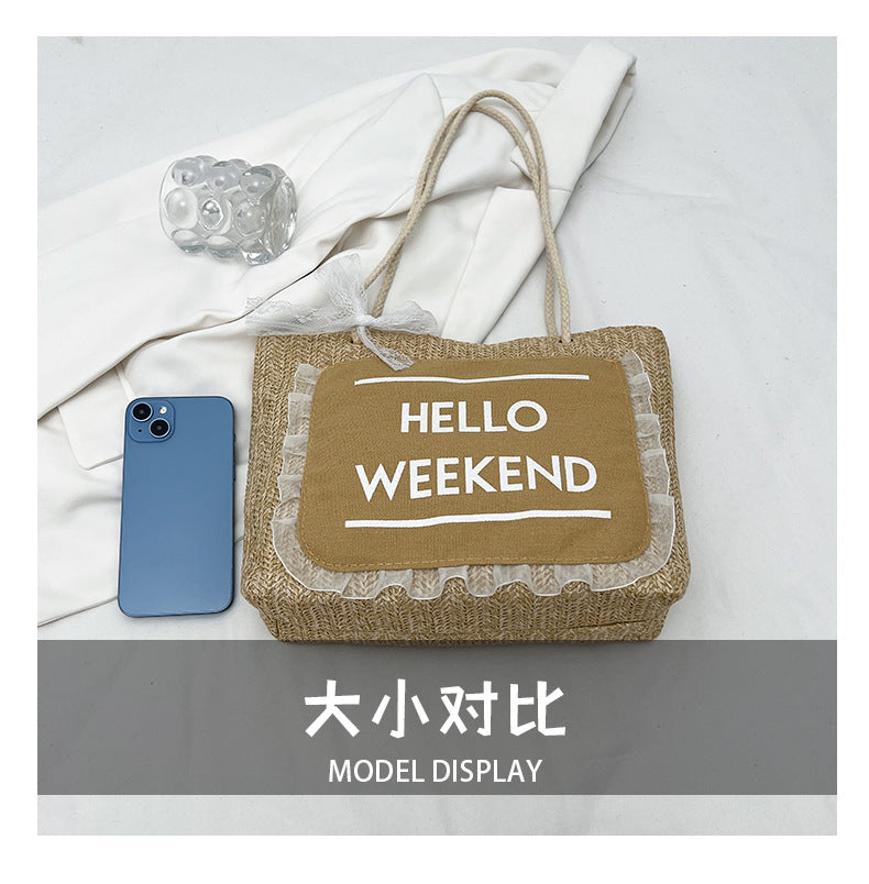 2025Large Capacity Elegant Korean Style Bag for Women Linen Canvas Bag Fashionable Eco-friendly Shopping Bag Single Shoulder Casual Handbag