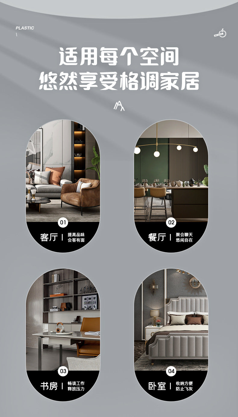 Internet Celebrity Light Luxury Iceberg Ashtray Home Coffee Table Cigar Ashtray Nordic Office Desktop Ornament Decoration Anti-Fly Ash