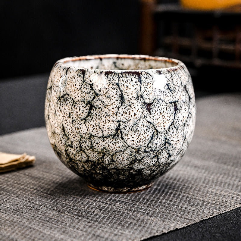 Kiln Change Five Elements Cup Kung Fu Tea Cup Large Capacity Exclusive Master Cup Tasting Cup Tea Bowl High-end Commemorative Tea Cup Gift Box