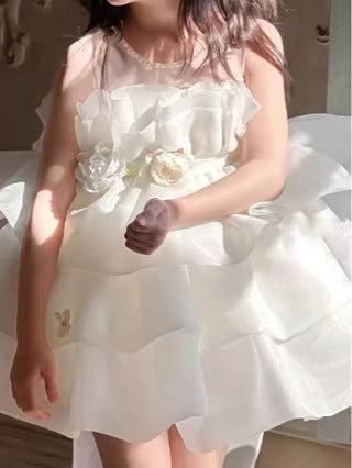 Floral Birthday Princess Puffy Skirt Dress