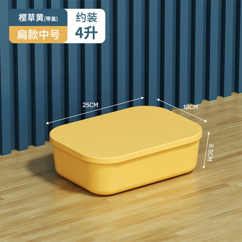 Storage Box Desktop with Lid Plastic Miscellaneous Snacks Cosmetics Box Rectangular Storage Basket Storage Box Organizing Box