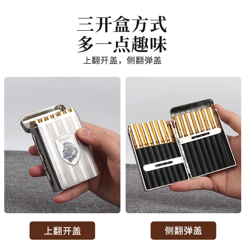 MG New Model Harland Cigarette Case Bloodbath Cigarettes Gangster Style Thick Cigarettes16Metal Side Three-Way Factory Direct Sale