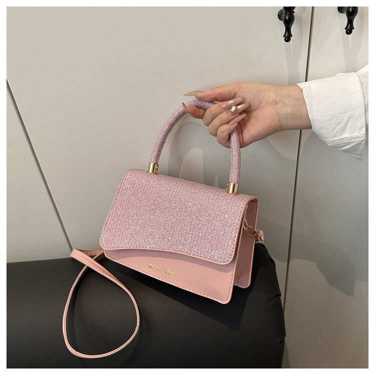 Women's New Bag2025Spring Fashion Light Luxury High-End Diamond-Studded Bag Simple Crossbody Bag for Women Large Capacity Hot Sale