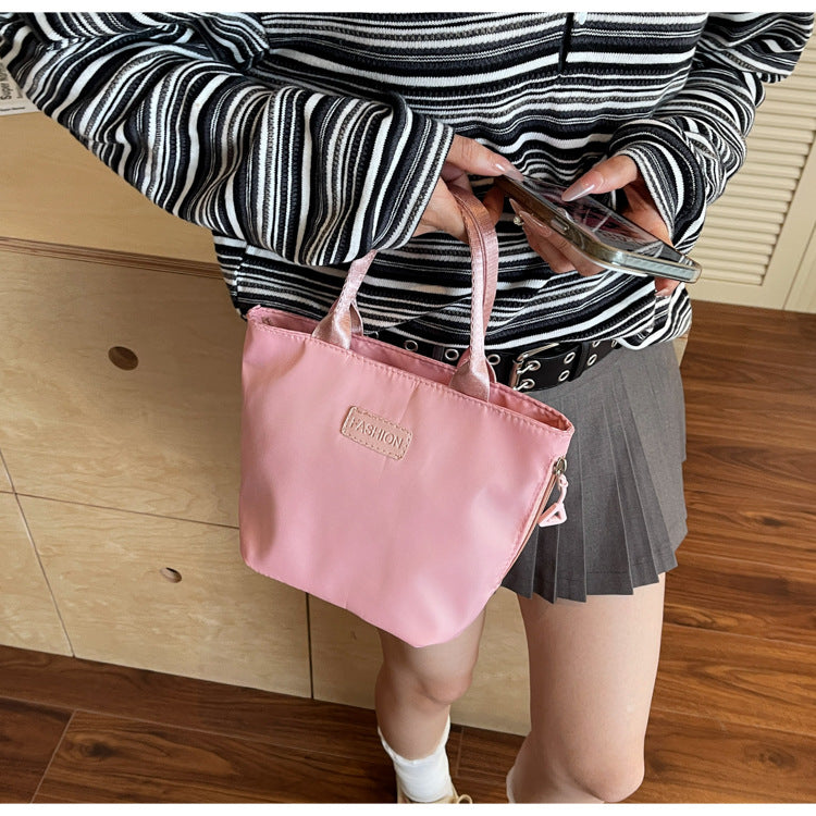 Casual Single Shoulder Crossbody Bag New Model Phone Small Square Bag Versatile Shopping Handbag Lightweight Water-Resistant Nylon Bag